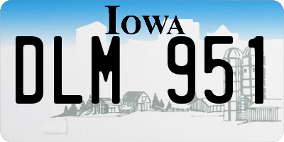 IA license plate DLM951
