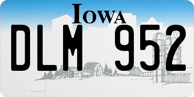 IA license plate DLM952