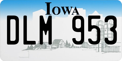 IA license plate DLM953