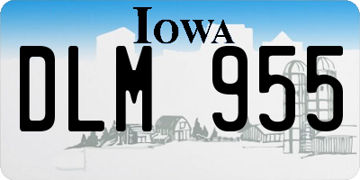 IA license plate DLM955