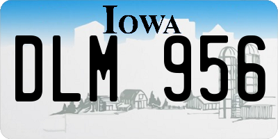 IA license plate DLM956