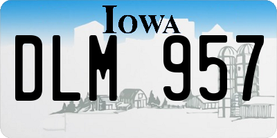 IA license plate DLM957