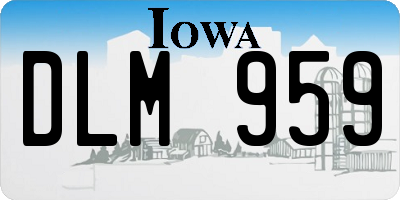 IA license plate DLM959