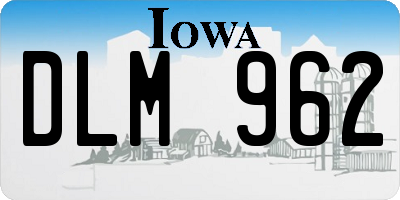 IA license plate DLM962