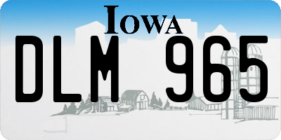 IA license plate DLM965