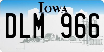 IA license plate DLM966