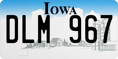 IA license plate DLM967