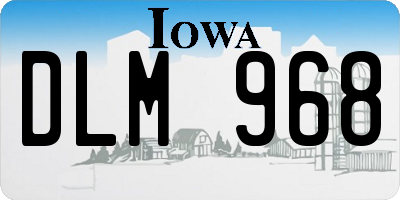 IA license plate DLM968