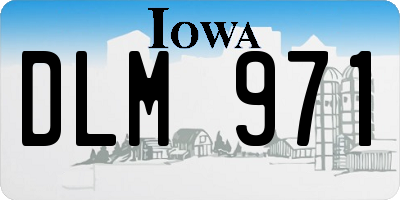IA license plate DLM971