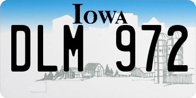 IA license plate DLM972