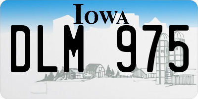 IA license plate DLM975