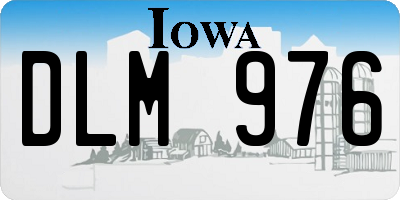 IA license plate DLM976