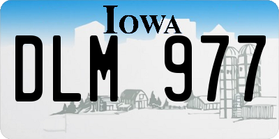 IA license plate DLM977