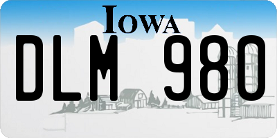IA license plate DLM980