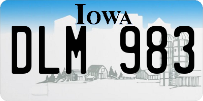 IA license plate DLM983