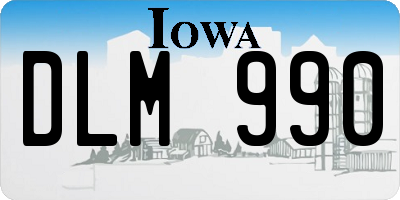 IA license plate DLM990
