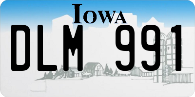 IA license plate DLM991