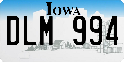 IA license plate DLM994