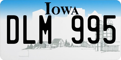 IA license plate DLM995