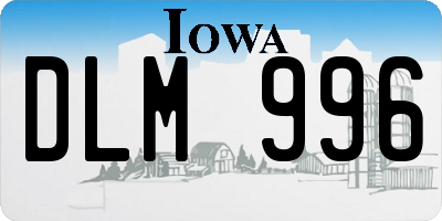 IA license plate DLM996