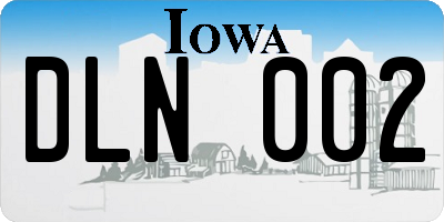 IA license plate DLN002