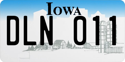 IA license plate DLN011