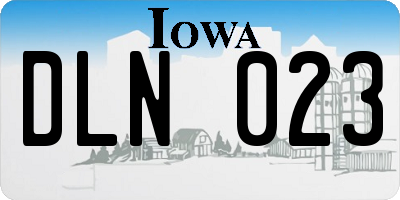IA license plate DLN023