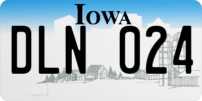 IA license plate DLN024