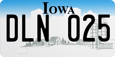 IA license plate DLN025