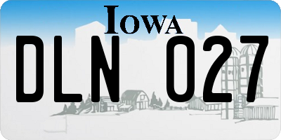 IA license plate DLN027