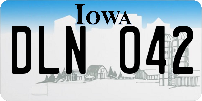 IA license plate DLN042
