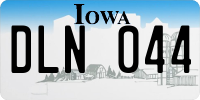 IA license plate DLN044