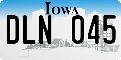 IA license plate DLN045