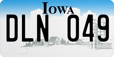 IA license plate DLN049
