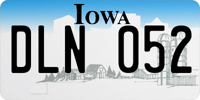 IA license plate DLN052