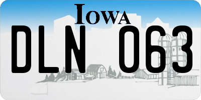 IA license plate DLN063