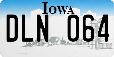 IA license plate DLN064