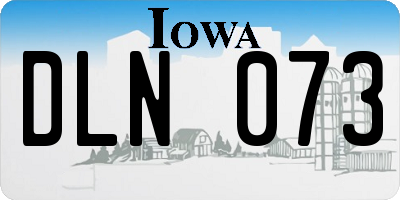 IA license plate DLN073