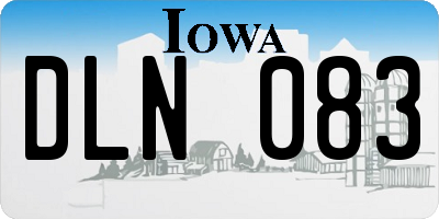 IA license plate DLN083