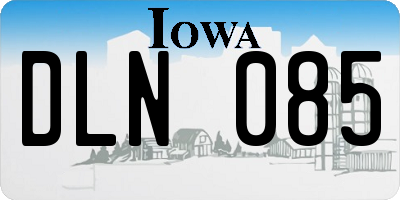 IA license plate DLN085
