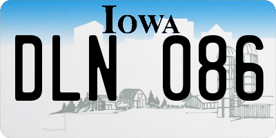IA license plate DLN086