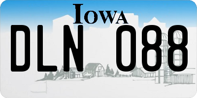 IA license plate DLN088