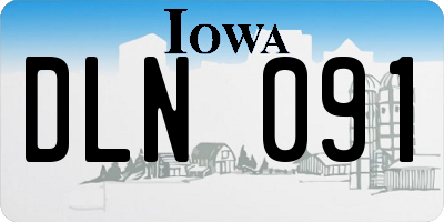 IA license plate DLN091