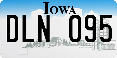 IA license plate DLN095