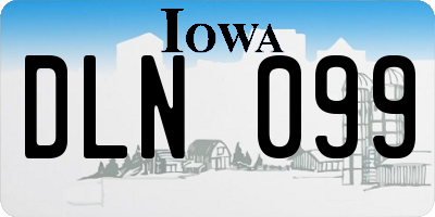 IA license plate DLN099