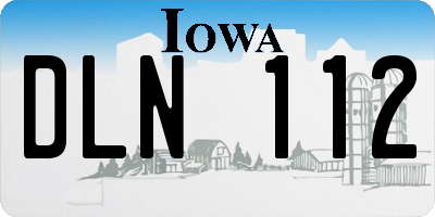 IA license plate DLN112