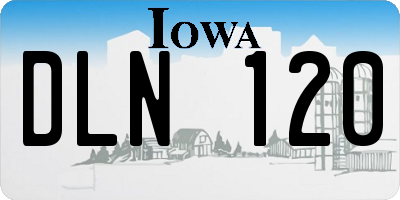 IA license plate DLN120