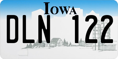 IA license plate DLN122