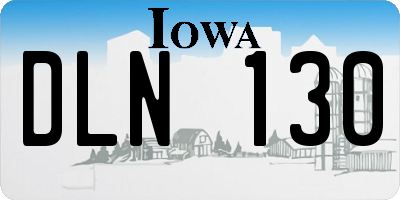 IA license plate DLN130
