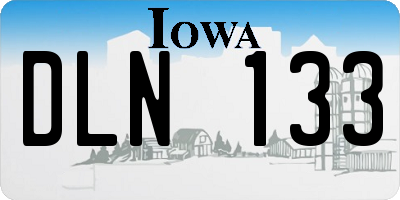 IA license plate DLN133